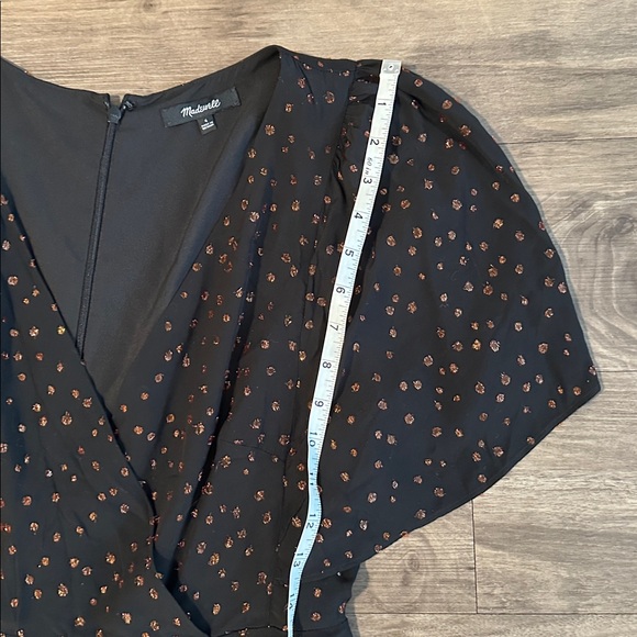 Madewell Cape-Sleeve Mini Dress in Metallic Dots - Picture 11 of 11